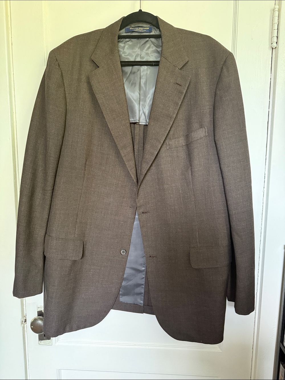 Vintage Brooks Brothers Makers Brown Wool Single-Breasted Sport Coat